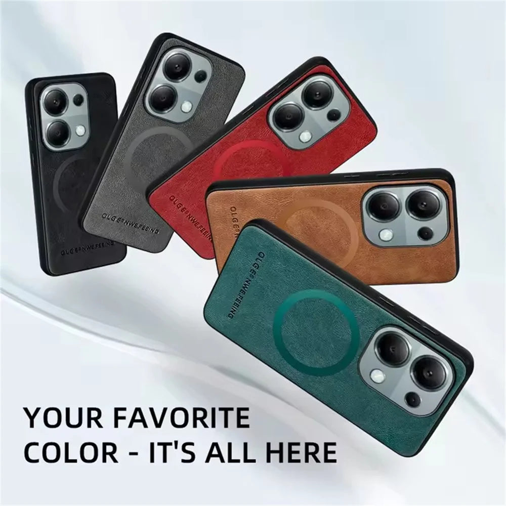 Lederhülle mit MagSafe für Xiaomi Redmi