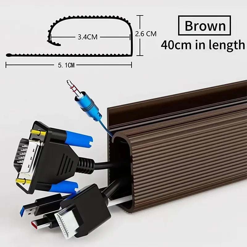 Kabelmanagement PVC 40 cm unter Schreibtisch Organizer