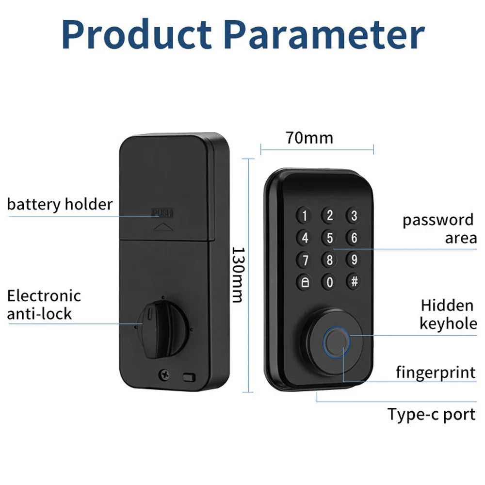 CDOK DS02 Smart Türschloss mit Fingerabdruck & Apps