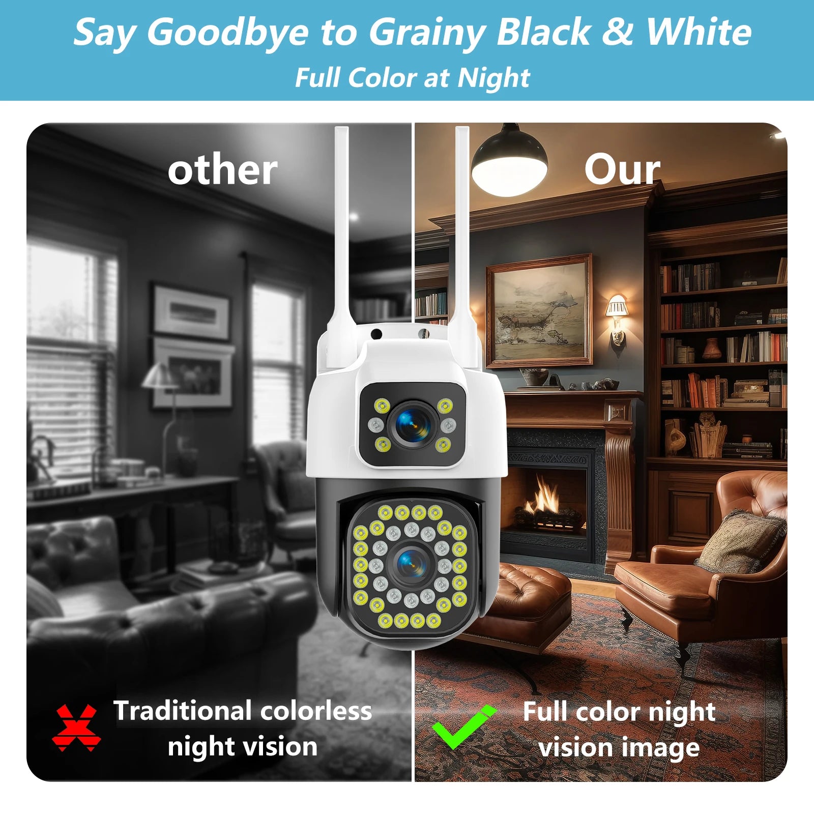 4K 8MP WLAN Überwachungskamera mit Auto-Tracking