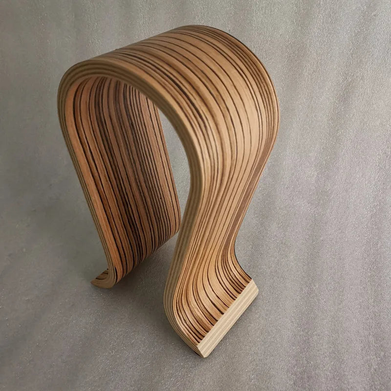 Walnuss Holz U-förmiger Kopfhörerständer Desktop