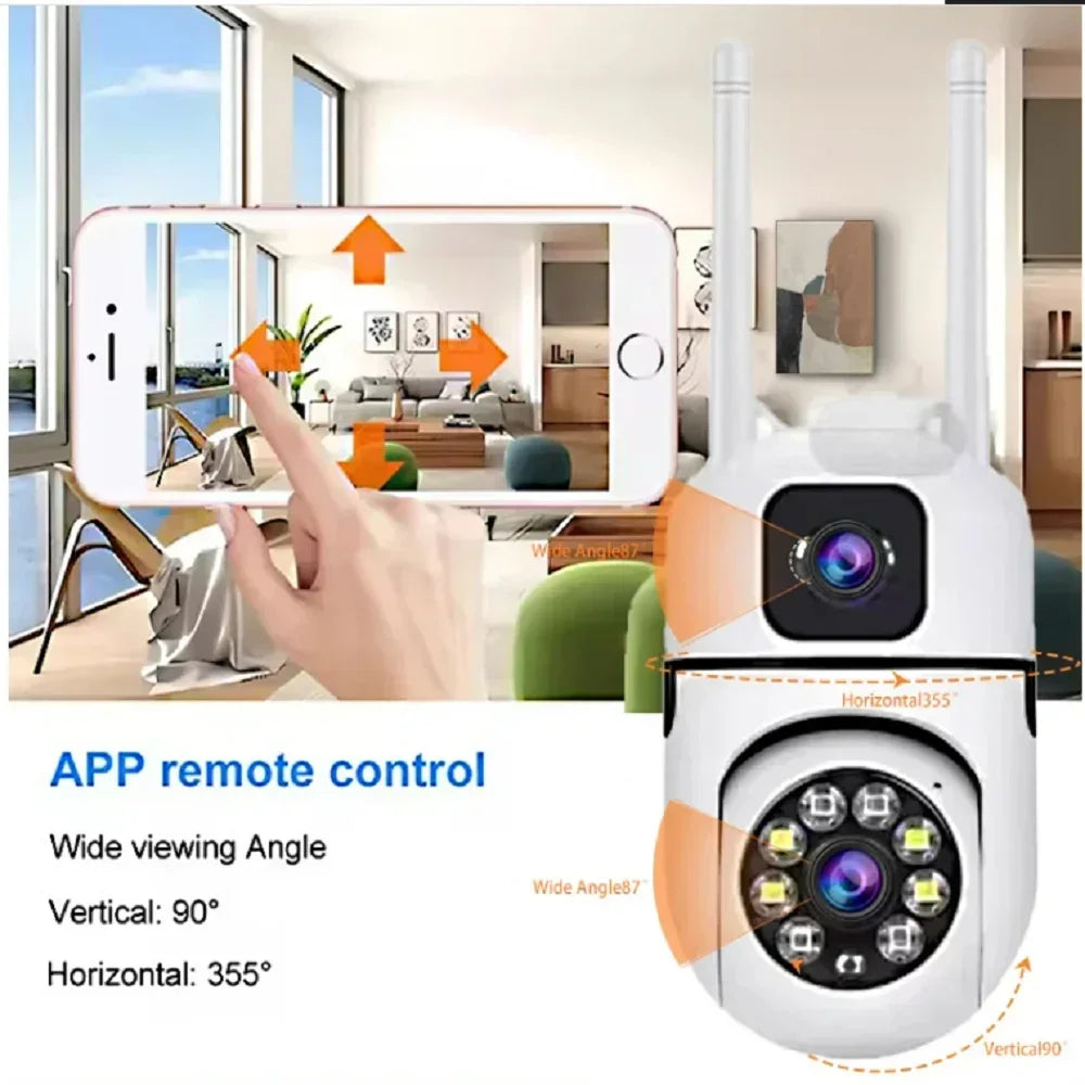 8MP HD IP Wifi Kamera Dual Objektiv Nachtsicht