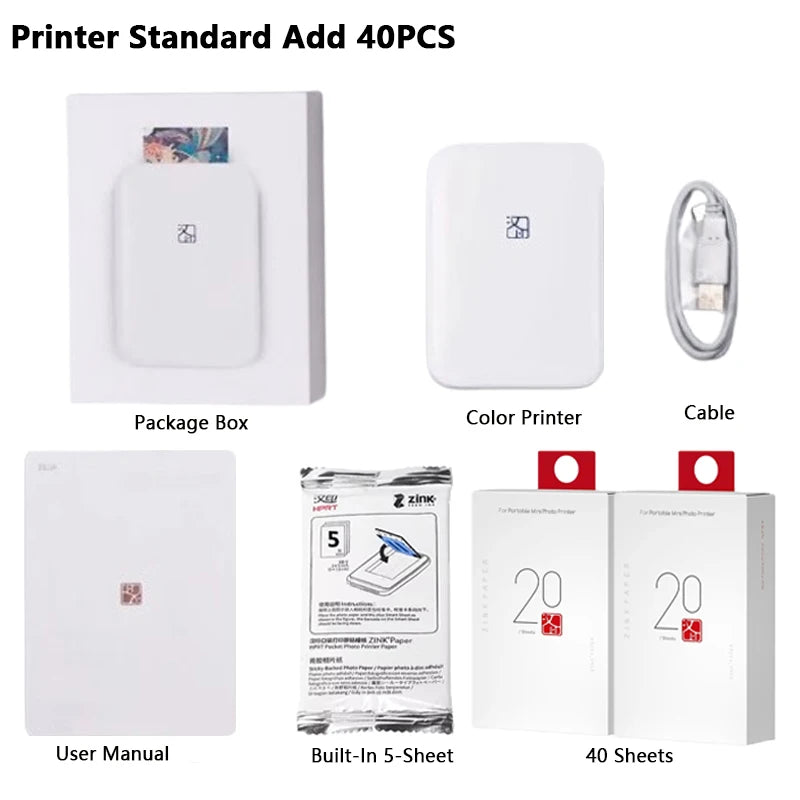 HPRT MT53 Mobiler Fotodrucker 2x3 Zoll Bluetooth