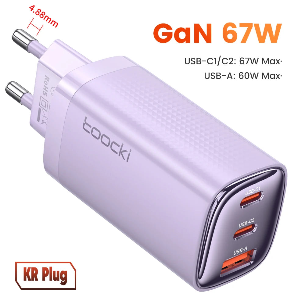 Toocki 67W GaN USB-C Ladegerät mit Display