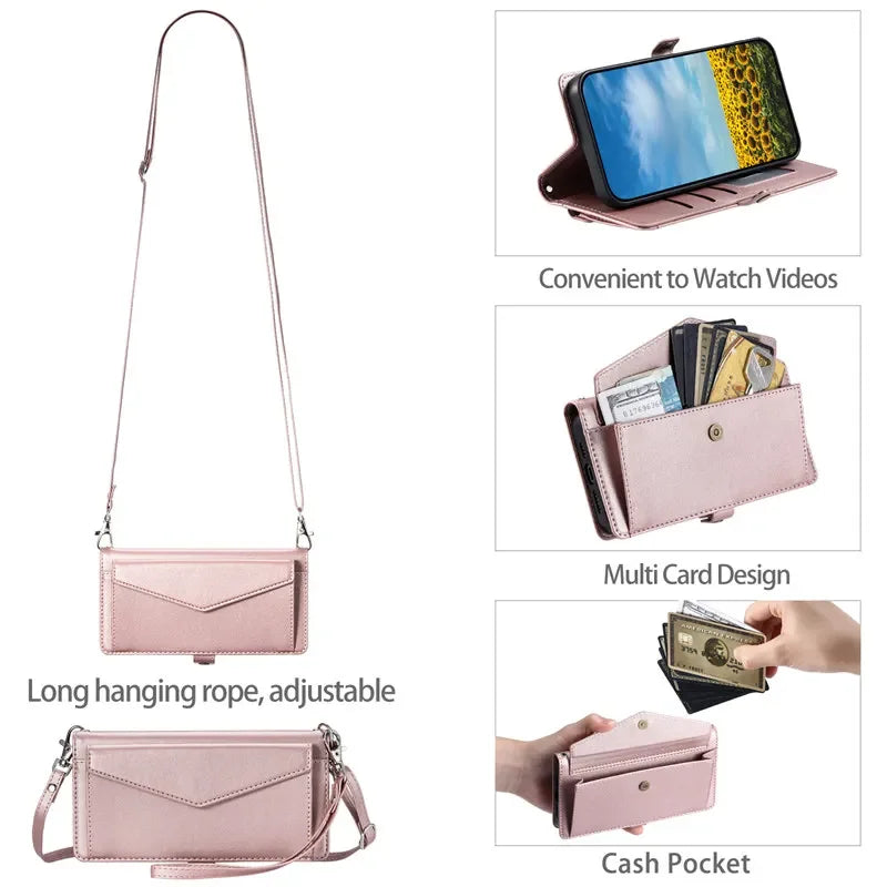 Crossbody Leder Handyhülle für Xiaomi