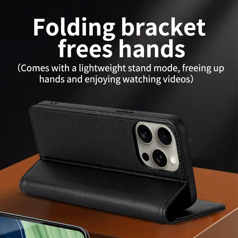 Étui en cuir de luxe avec fente pour carte Xiaomi