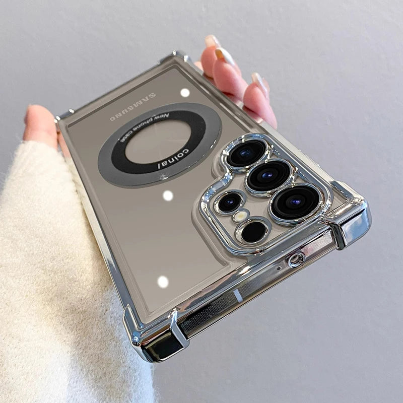 Samsung Luxus Magnet Hülle Clear