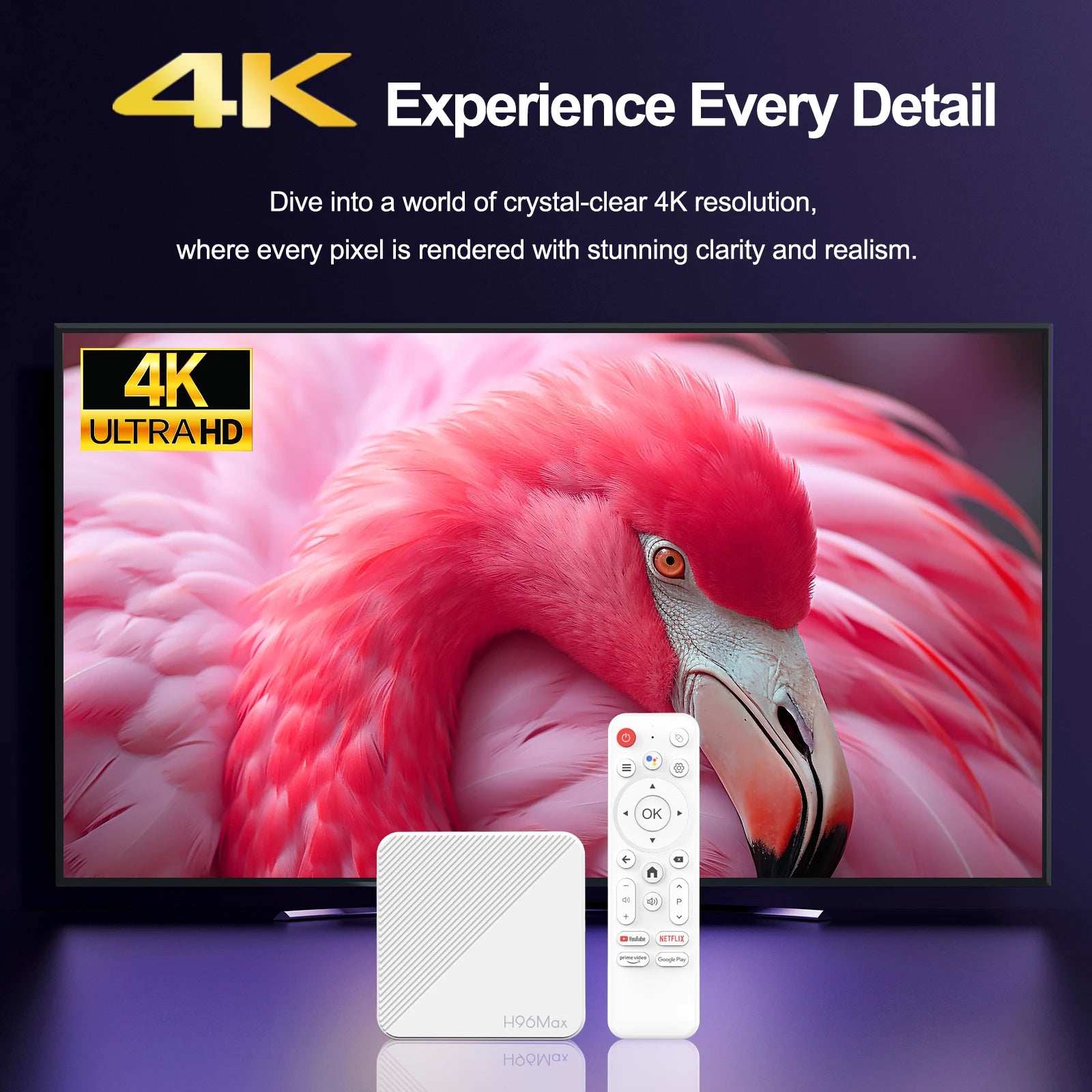 4K HDR Smart TV Box mit WiFi6 und Google Assistant