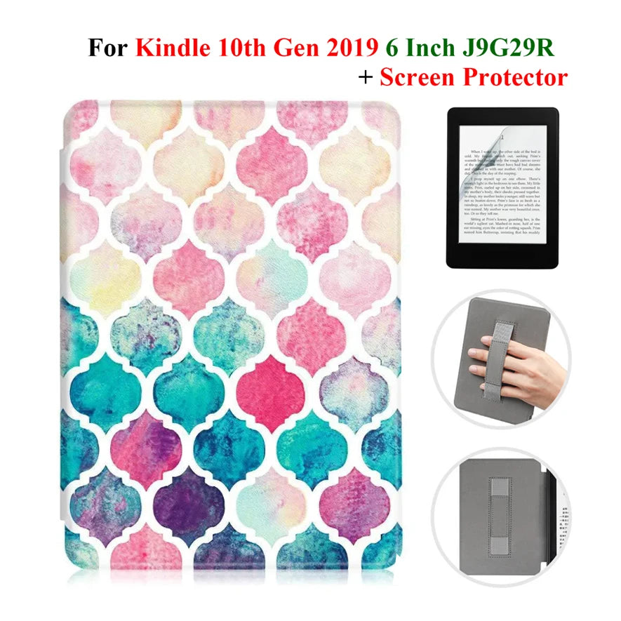Hülle + Folie für Kindle 10. Gen 6 Zoll