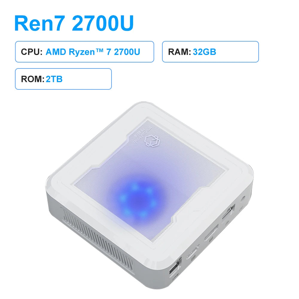 Gemachine RGB AMD Ryzen 7 Mini PC Windows 11 Gamer