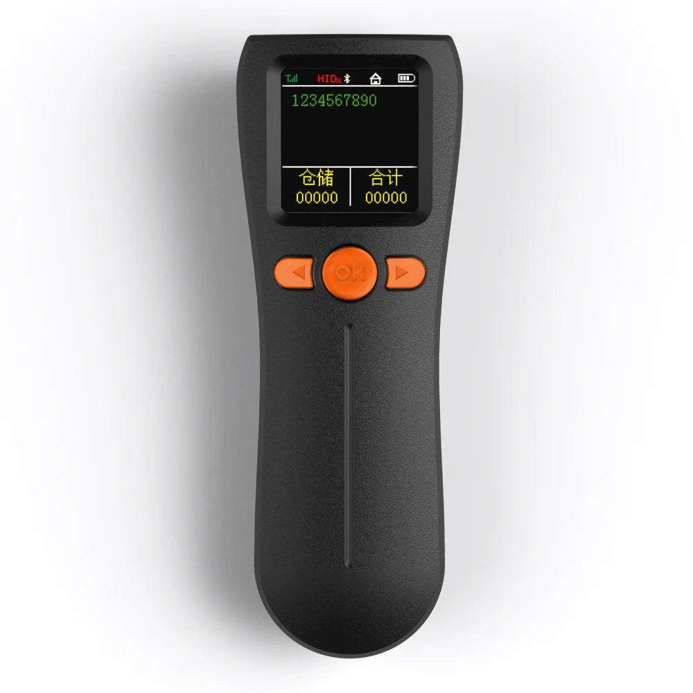 Tragbarer 2D Bluetooth Barcode-Scanner mit Display