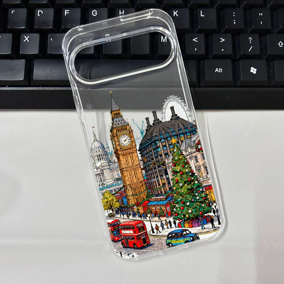 Niedliche Winter Handyhülle mit Schneemotiv für Google Pixel