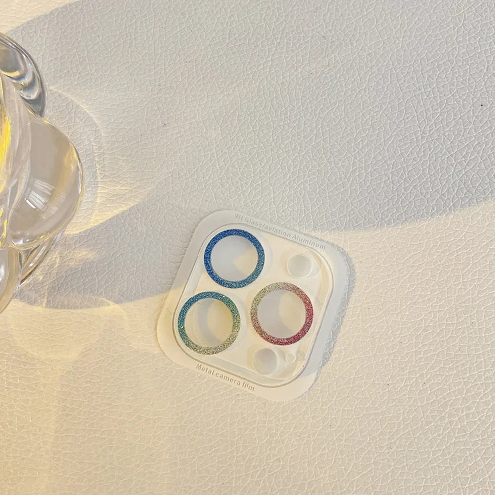 Glitter camera lens protector for iPhone