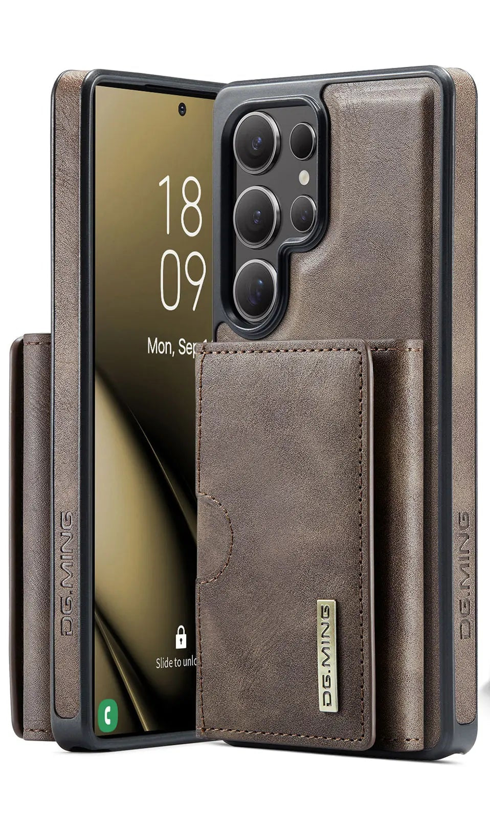 Magnetische Leder Brieftasche für Galaxy S25 Serie