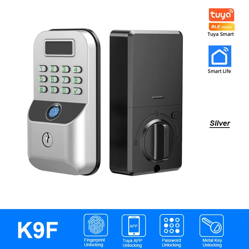 CDOK K9 Smart Türschloss mit Fingerabdruck & App