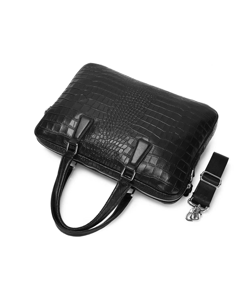 SCHLATUM Echtes Leder Laptop Aktentasche