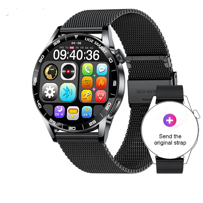 Full Touch Smartwatch mit AI Sprachassistent & Bluetooth