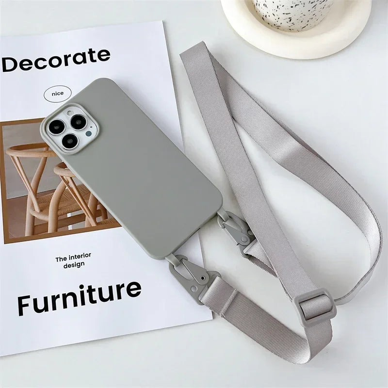 Crossbody Silikonhülle Candy Farben iPhone 17