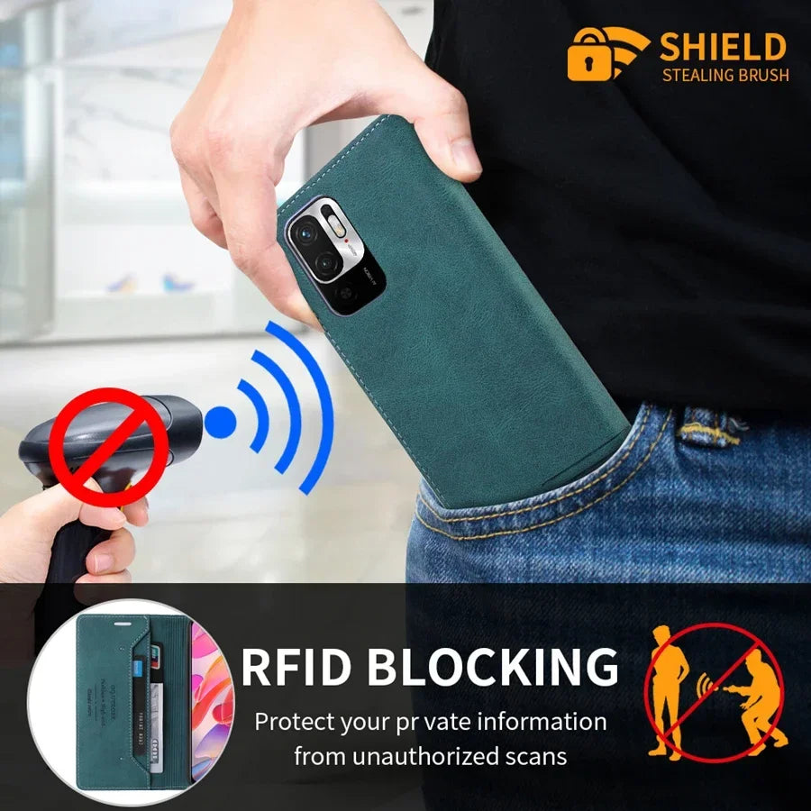 Magnetische Flip Tasche für Xiaomi & Poco