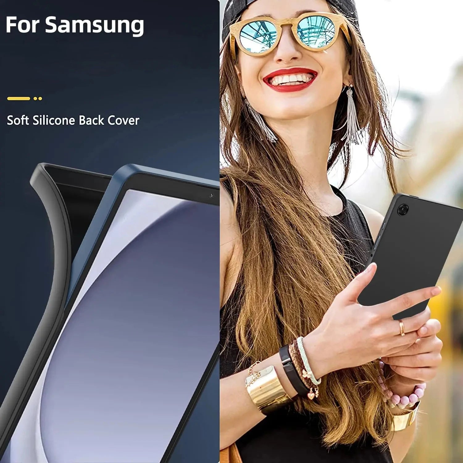 Silikon-Tablet-Hülle Schwarz