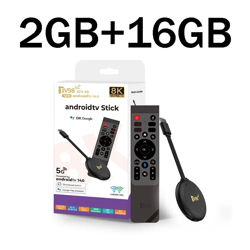 TV98 X8 Smart TV Stick 8K 4K Android 14
