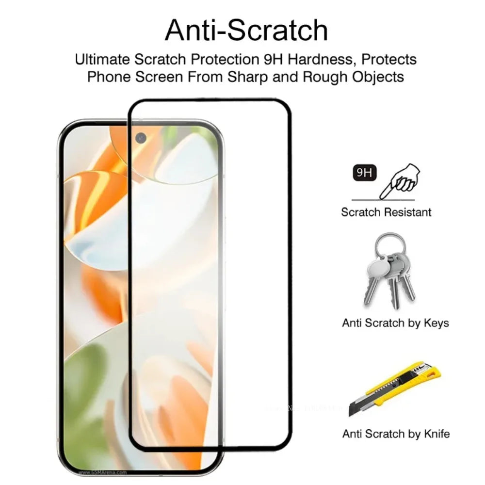 4er Set Vollbild Gehärtetes Glas für Google Pixel