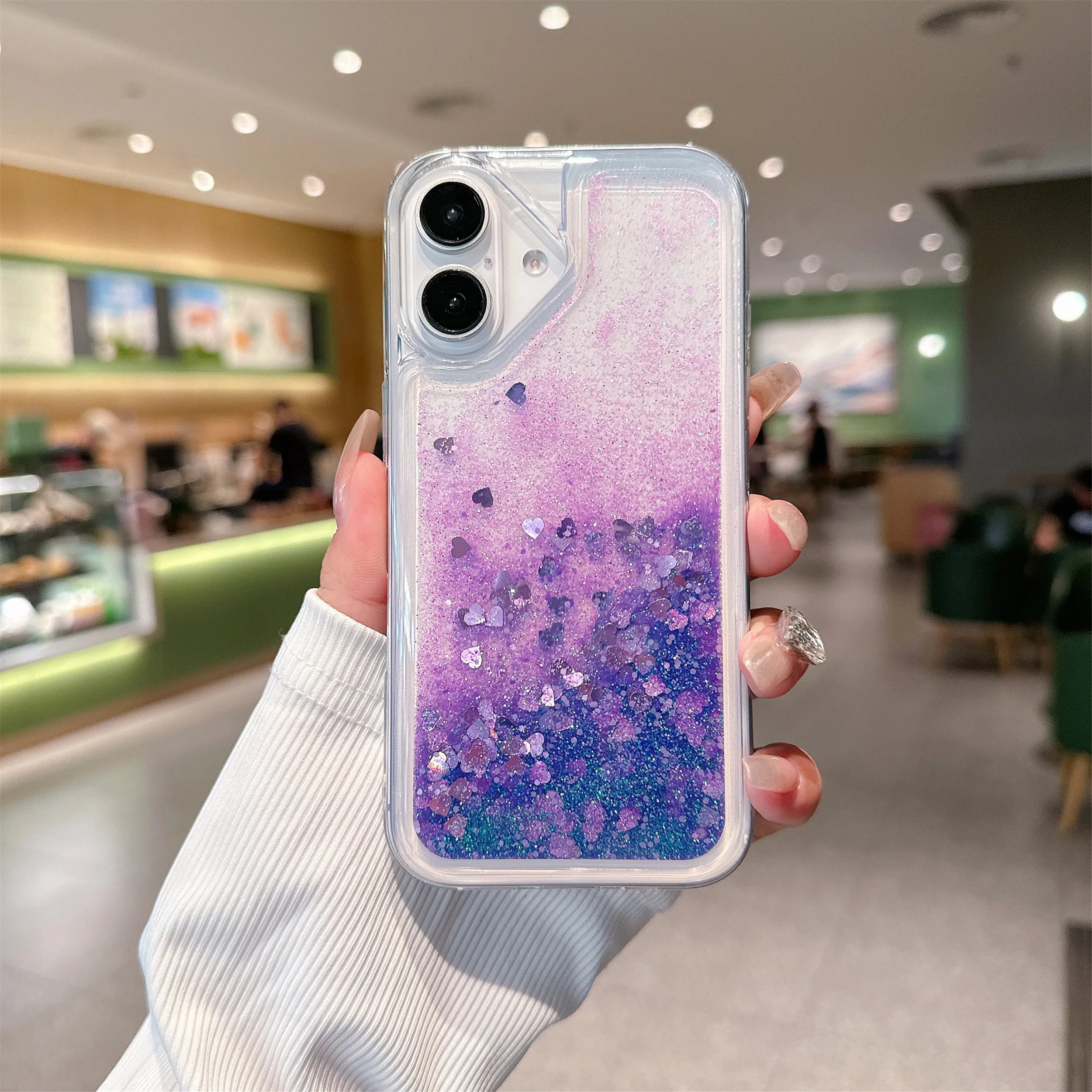 Glitzernde Treibsand-Hülle für iPhone 17 Serie Softcase