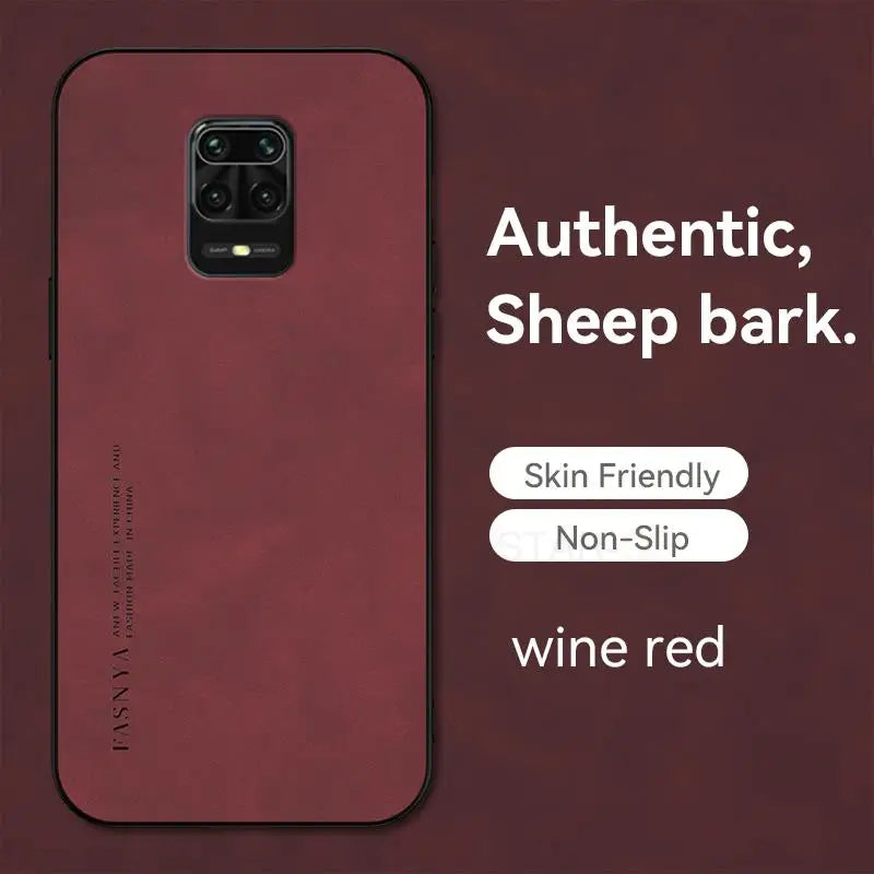 Luxus Schafsleder Hülle für Redmi Note 9