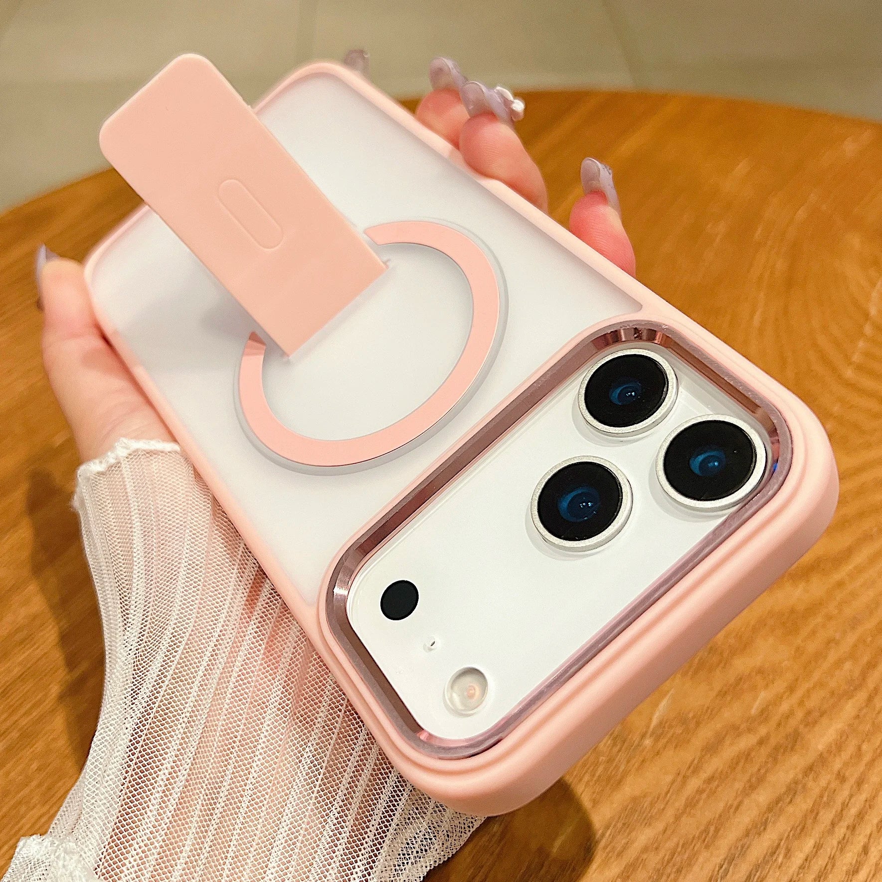 Magnetische Hülle mit Kickstand für iPhone 17–11