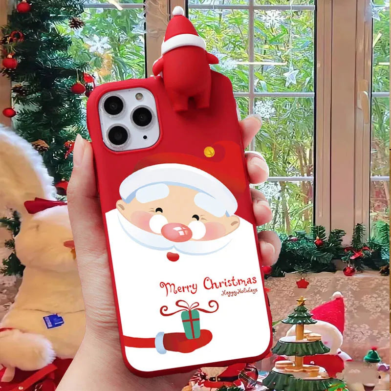 3D Bär Santa Weihnachts Handyhülle für Samsung S25