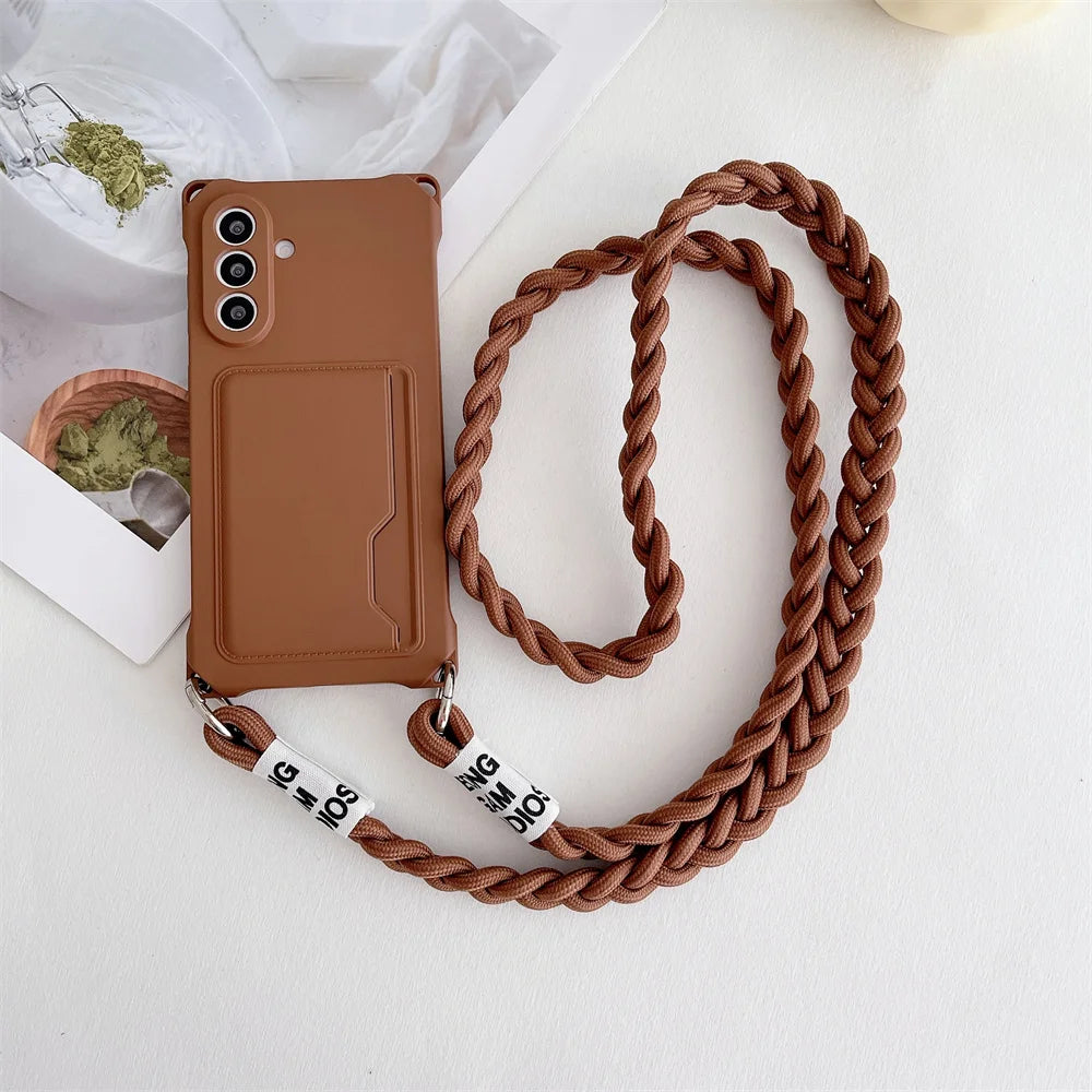 Braided Crossbody Lanyard for Samsung Galaxy