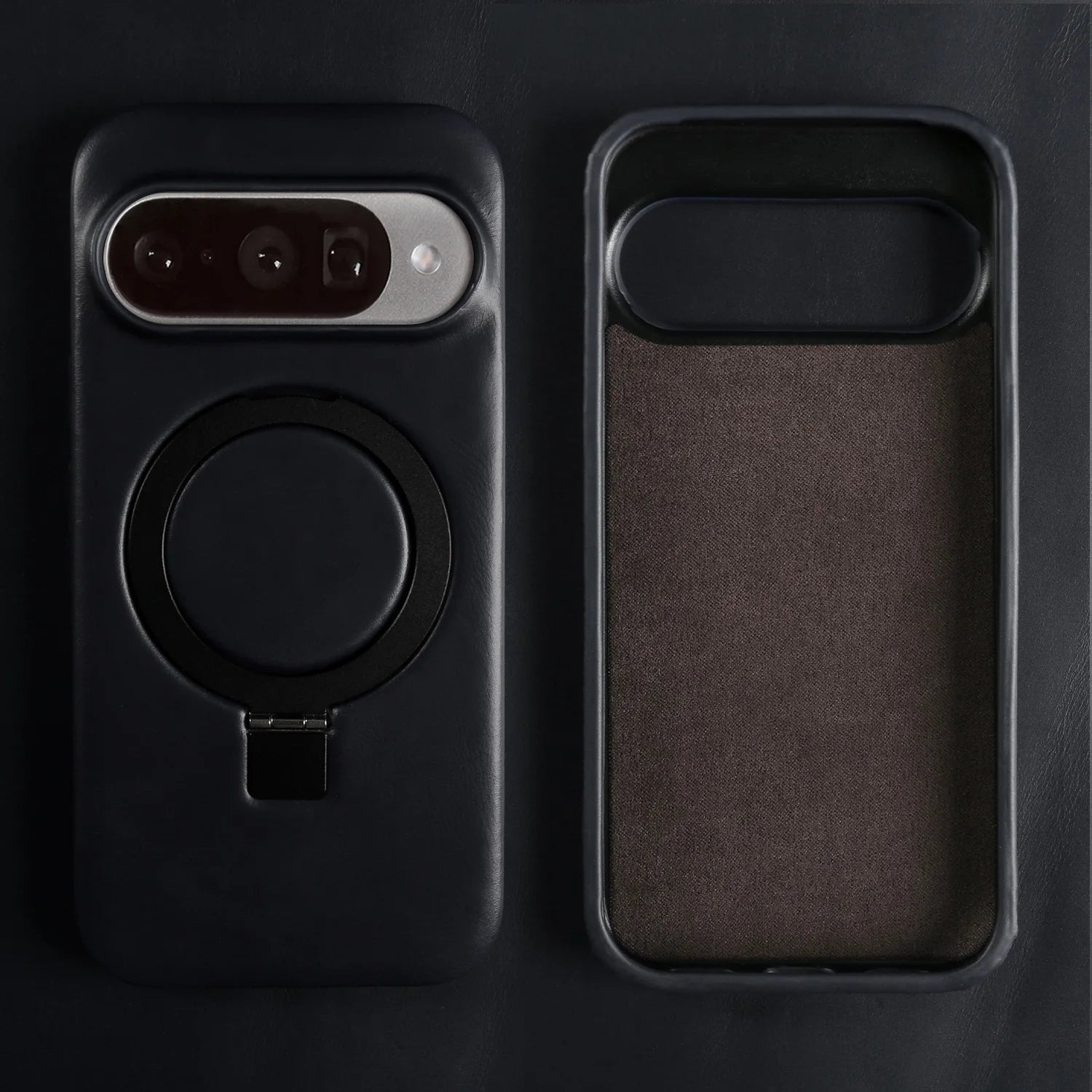 Luxus Lederhülle mit Magnethalter für Google Pixel 10