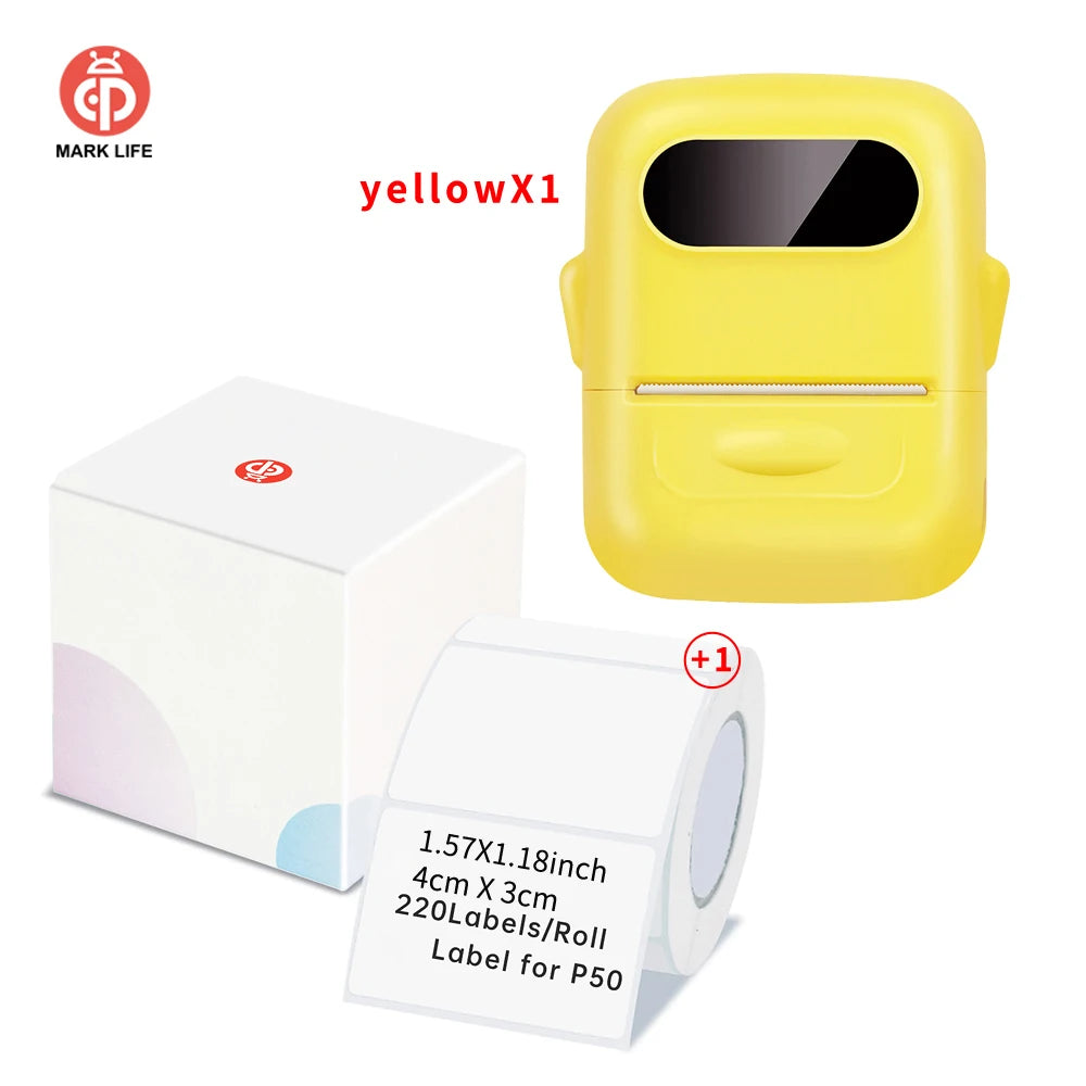 Marklife Mini Etikettendrucker Bluetooth Tintenlos Büro