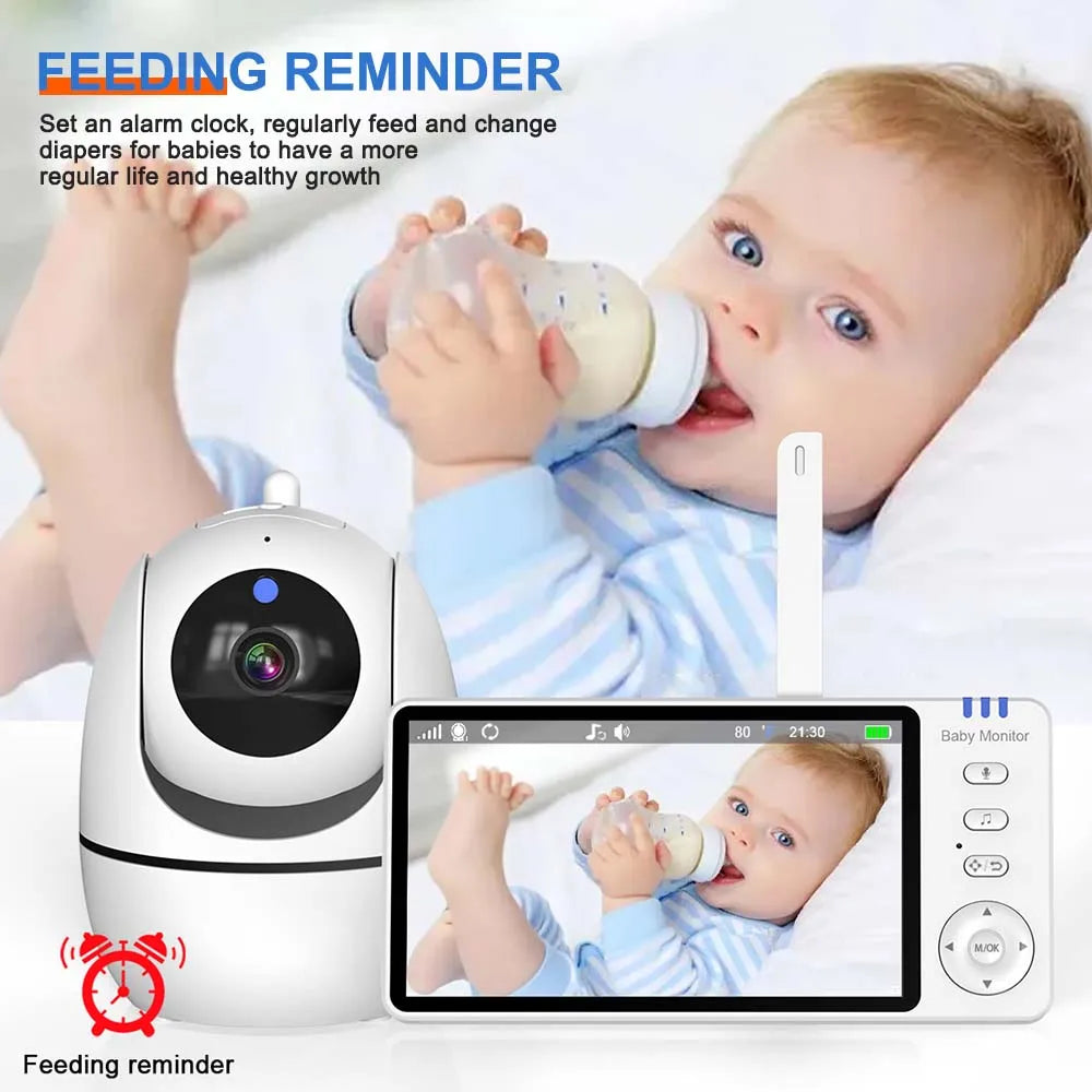 5-inch Baby Monitor PTZ Camera with Temperature & Songs