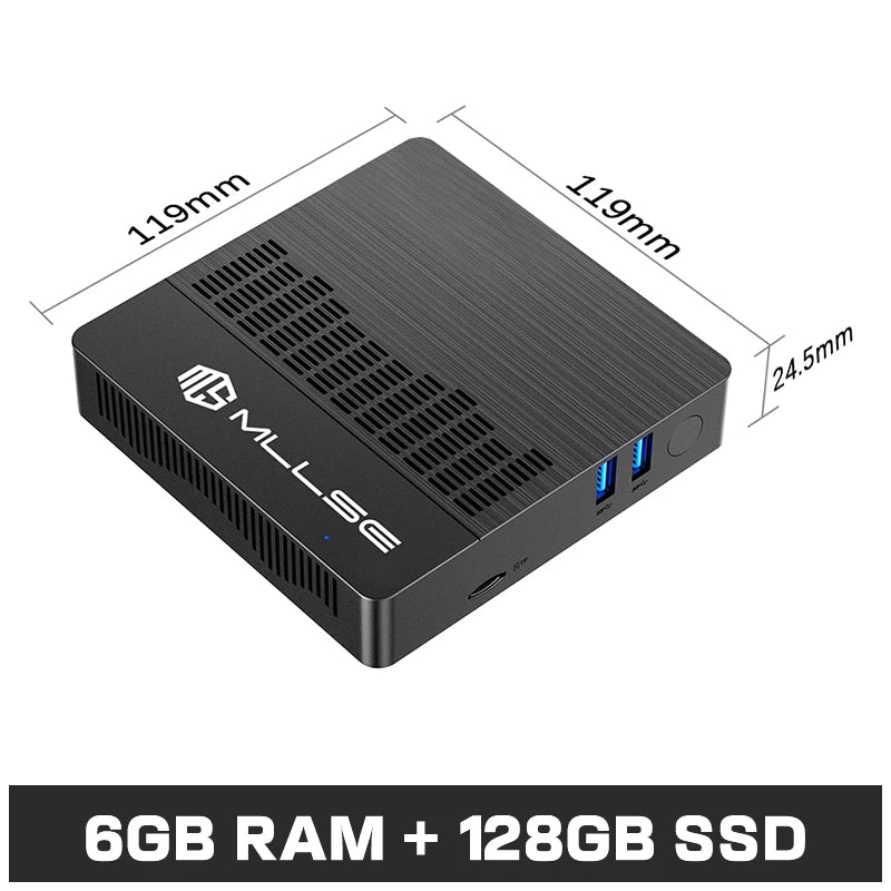Kompakter Mini-PC Intel N4000 mit 6GB RAM & WLAN