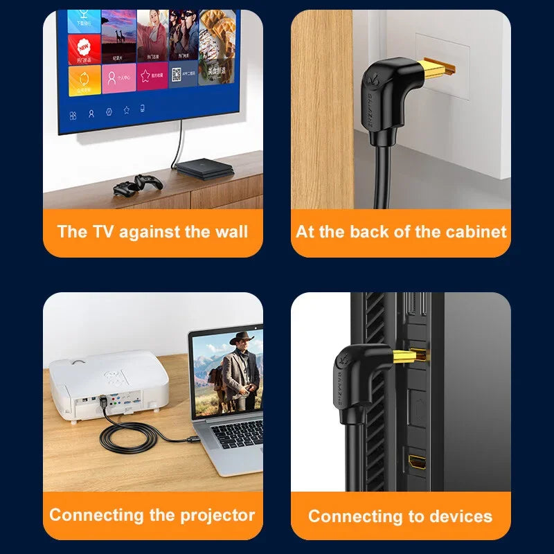 Winkel HDMI Kabel 4K 90° 270° 2.0 High Speed