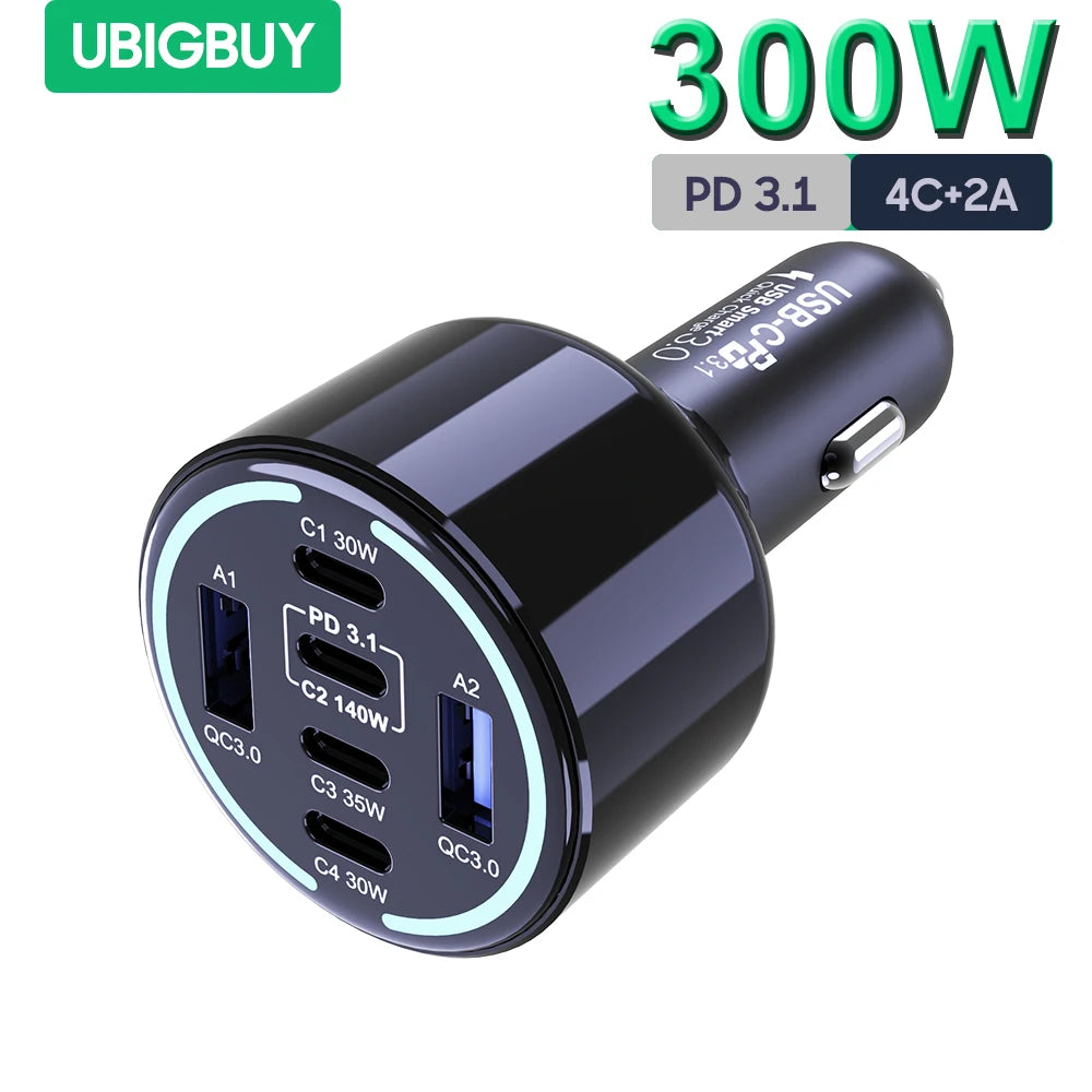 Ubigbuy 240W PD 3.1 Autoladegerät USB-C