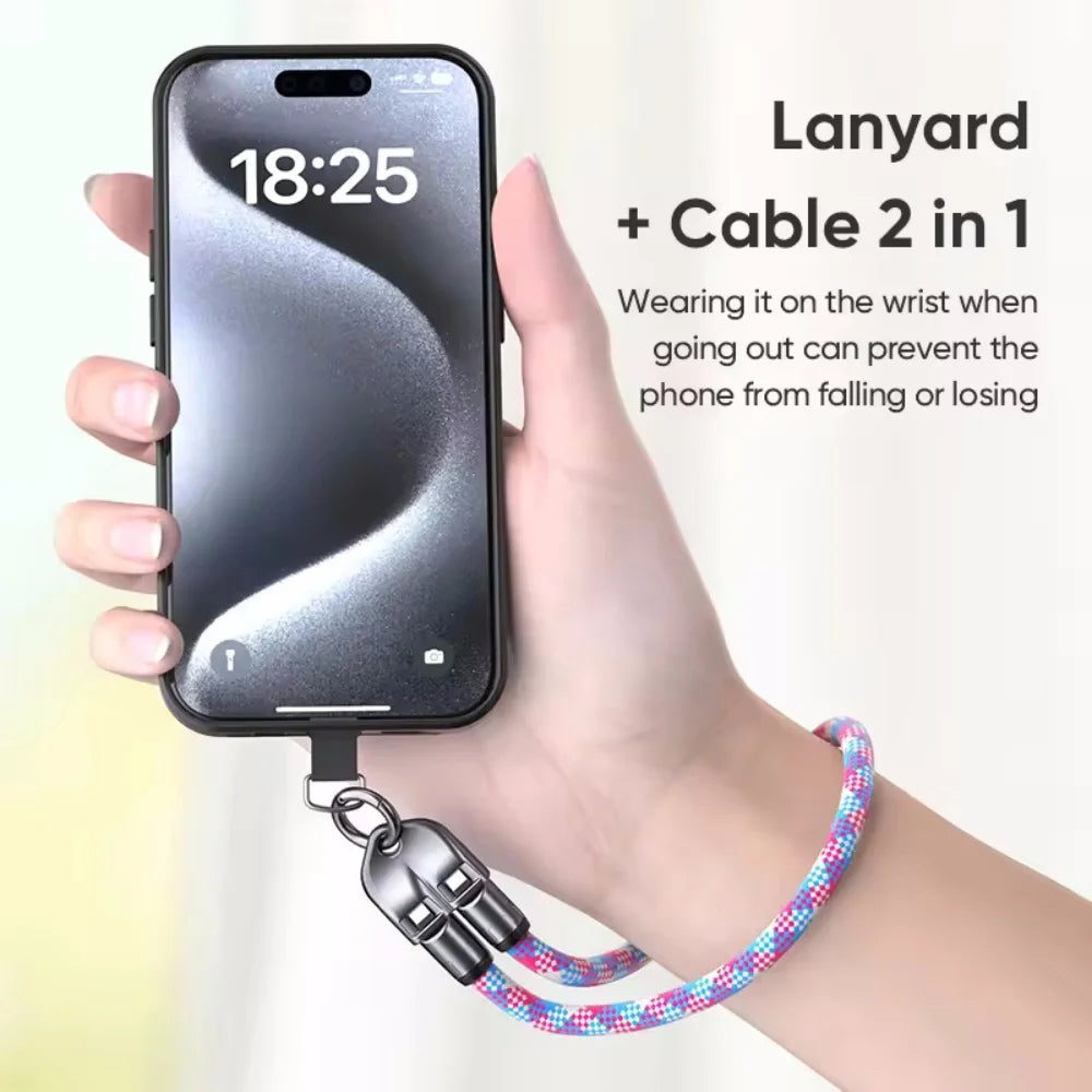 USB-C Lanyard Kabel 240W mit Umhängeband für Smartphones