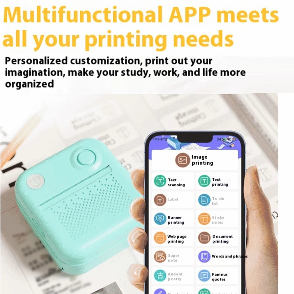 Mobile thermal printer for labels and photos