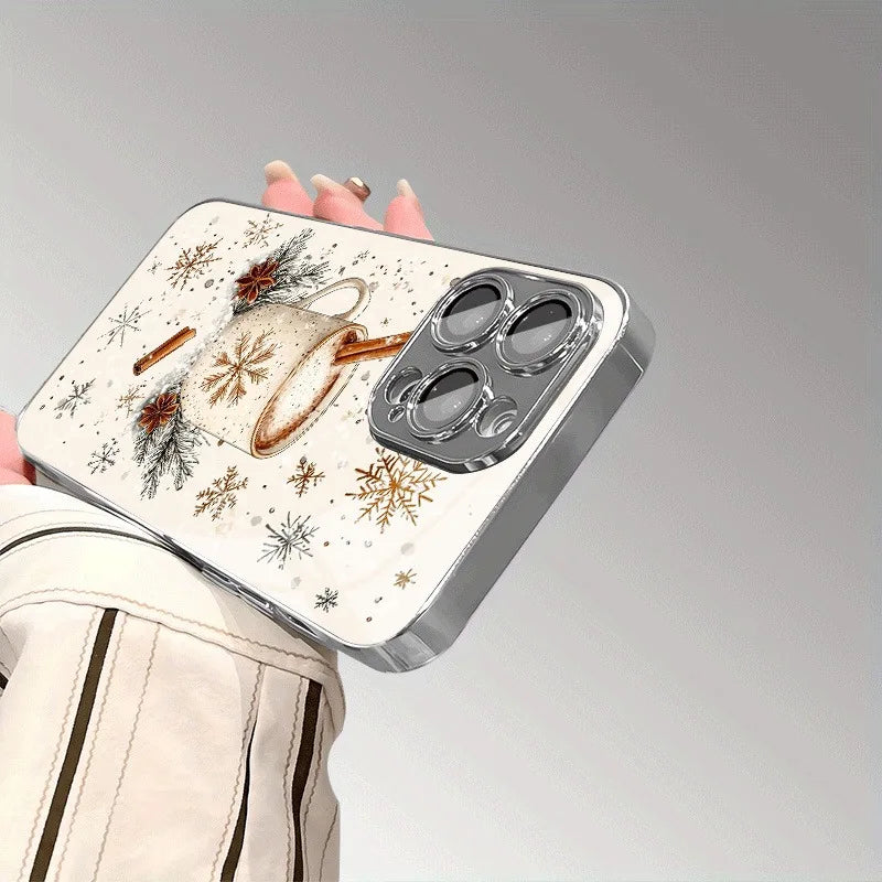 Weihnachts Schneeflocken Handyhülle für Samsung S25