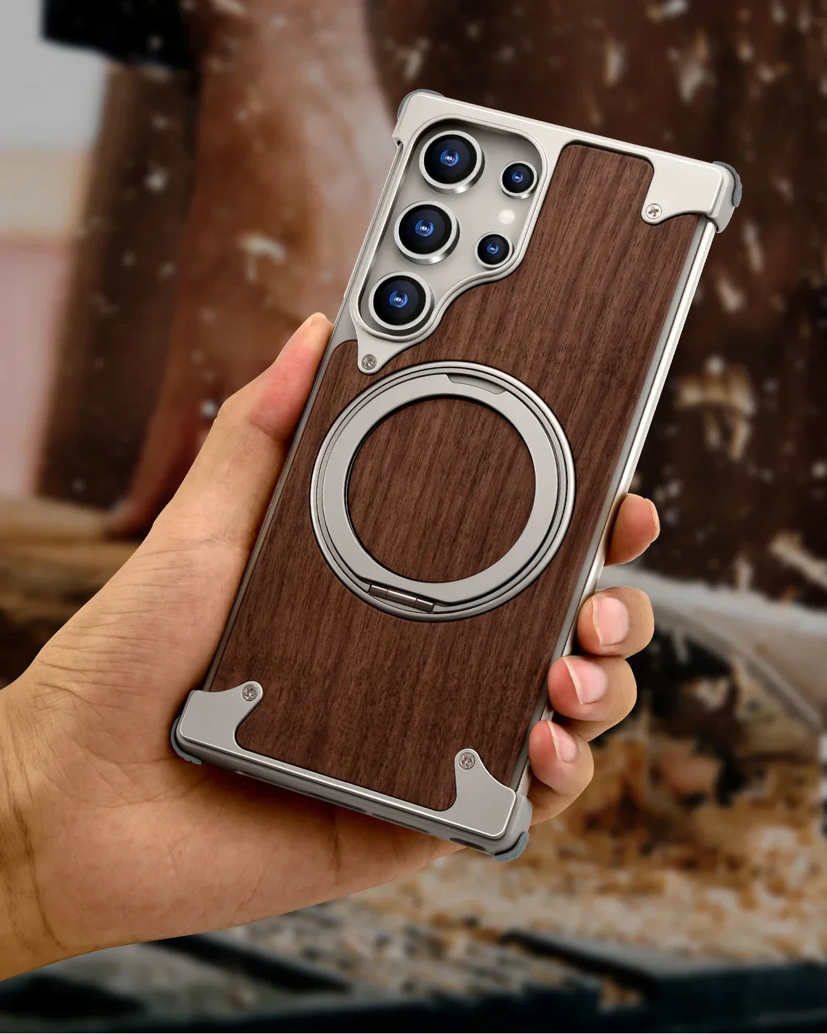 Solid wood phone case for Galaxy S25 S24 Ultra