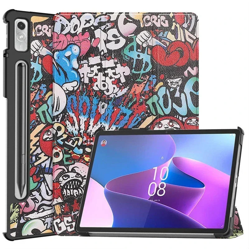 Für Lenovo Xiaoxin Pad Pro 12,7 zoll 2023 TB-370FU Tri-Folding Stand Smart Tablet Fall Für Lenovo Tab P12 Fall 12 7 Abdeckung funda