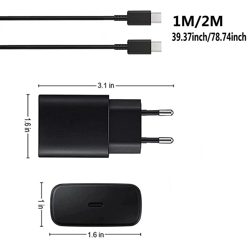 25W USB-C Schnellladegerät mit Kabel