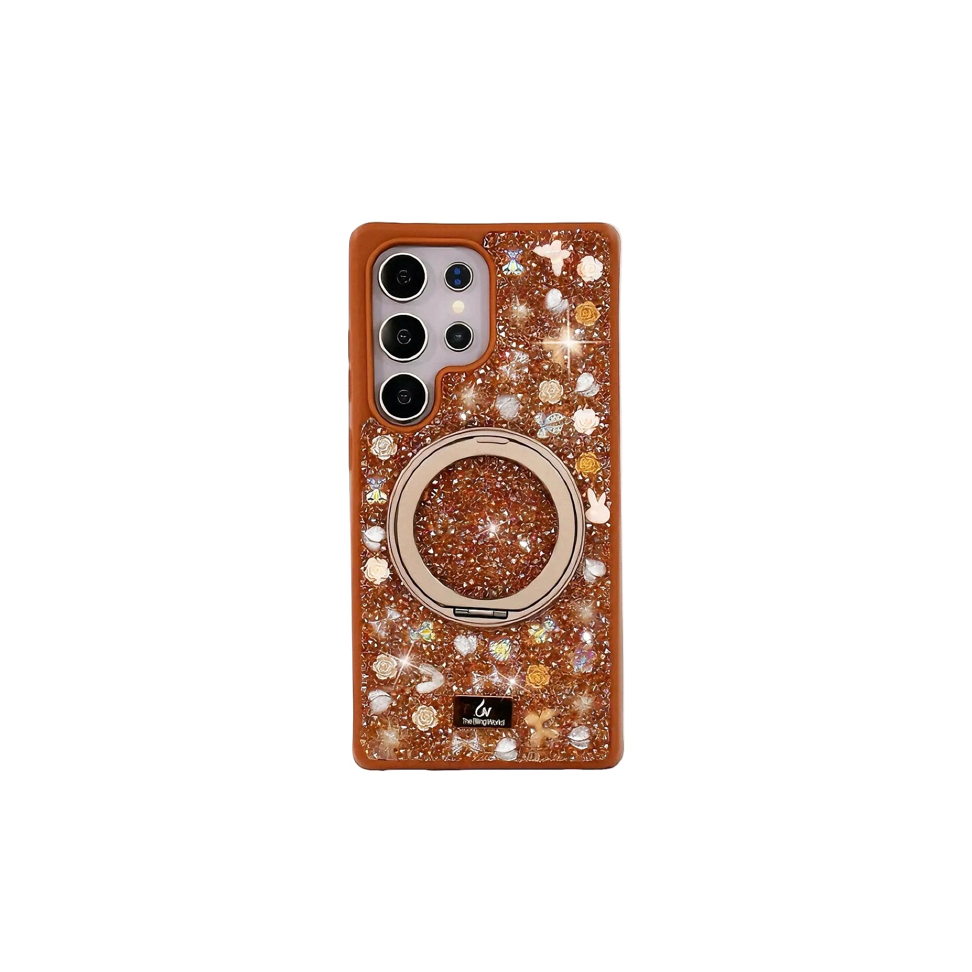 Deluxe Glitzer Strass Hülle mit Stand für Samsung S25