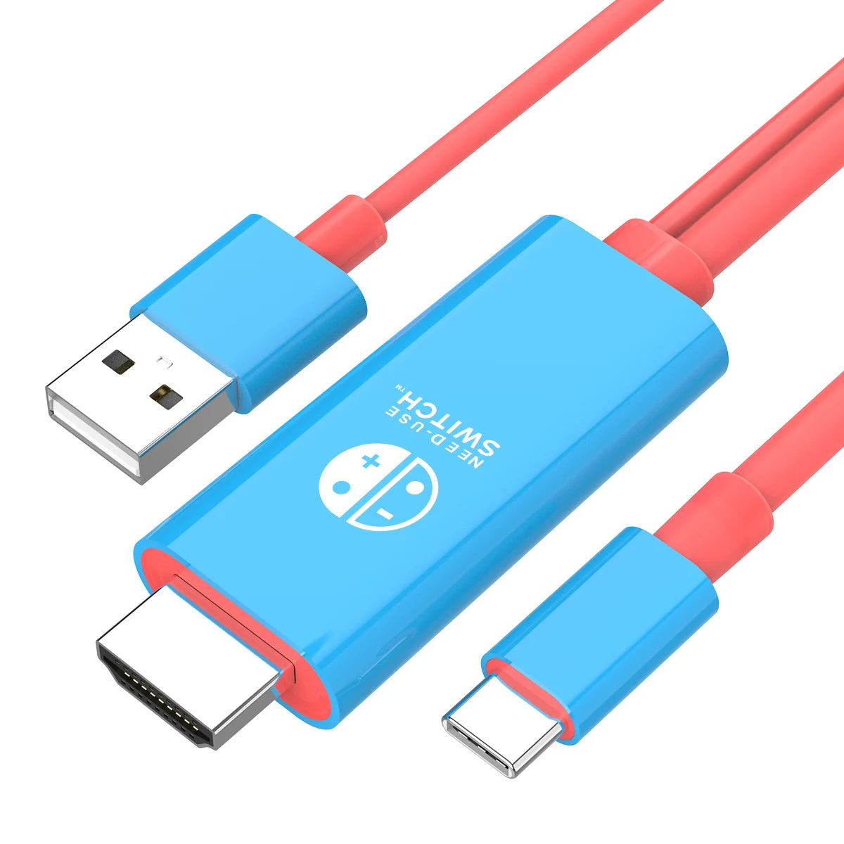 4K HDMI Kabeladapter USB-C auf HDMI mit 5V USB-Ladung für Nintendo Switch OLED, Steam Deck, MacBook Pro