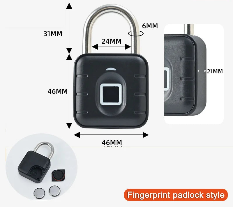 Tuya Fingerprint Vorhängeschloss IP67 Keyless Smart
