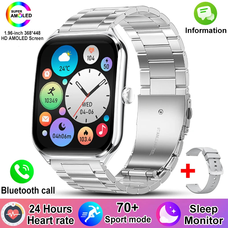 Ultra dünne Smartwatch 1,96" AMOLED mit Sportmodus