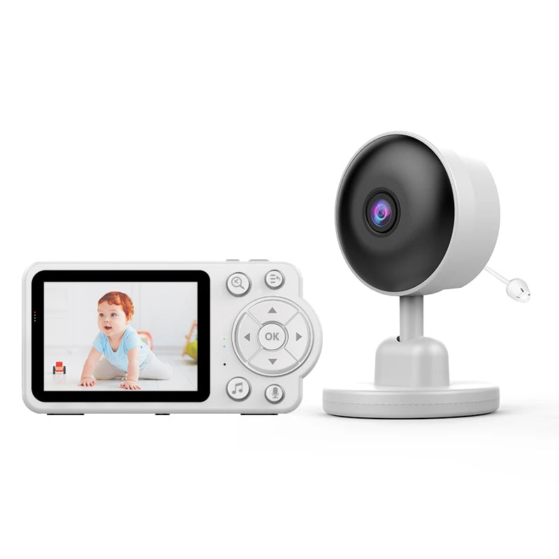 Infrared baby monitor with night vision and temperature display