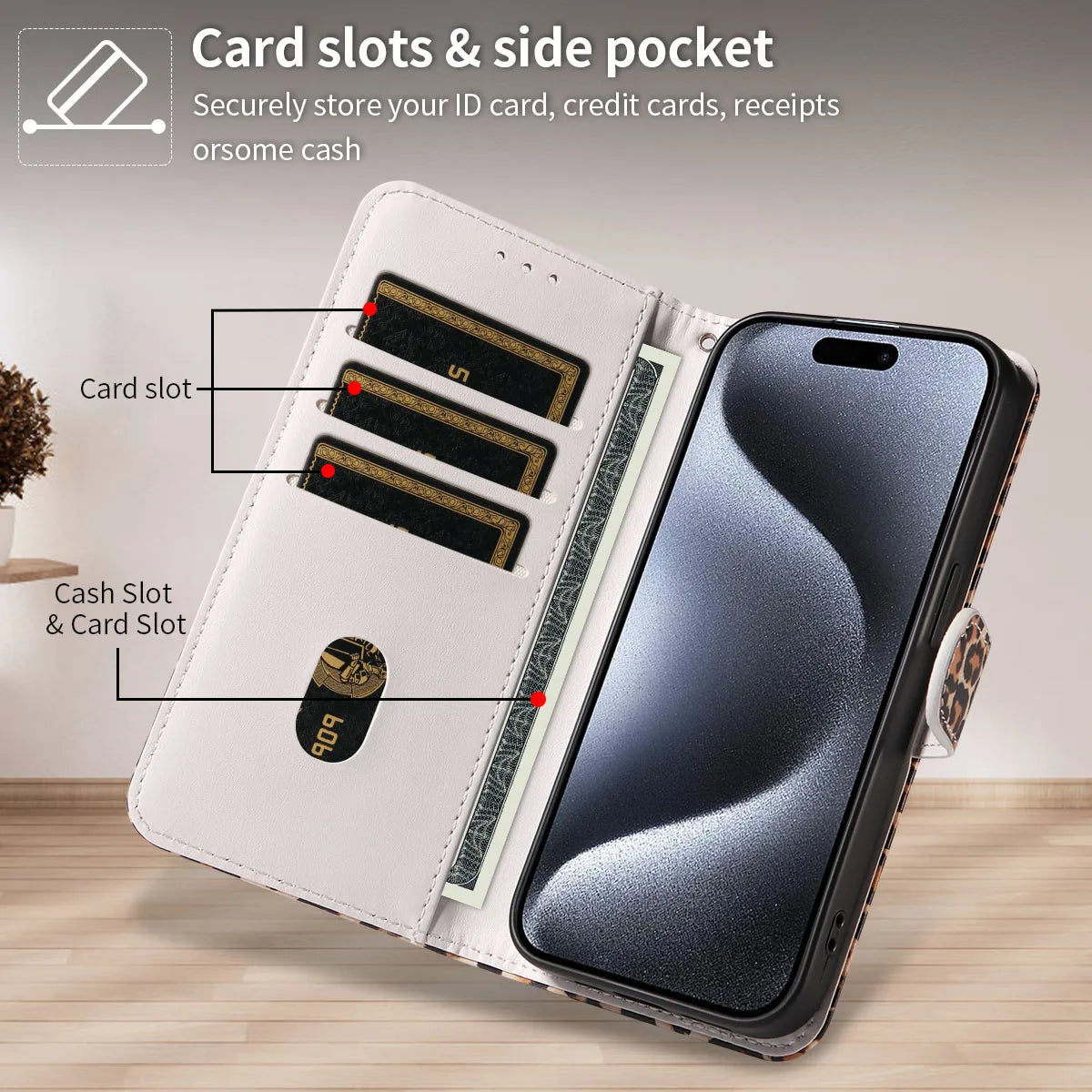 Stilvolle PU Leder Hülle für Galaxy S25 mit Kartenfach
