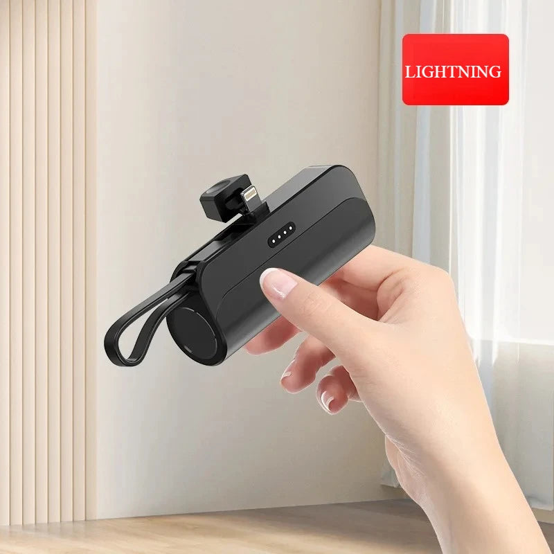 Compact 10000mAh mini power bank with fast charging